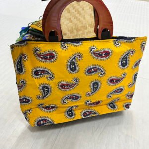 Handmade Traditional Style Hand Bag | Cotton Material | Flower and Leaves Bag | BG10