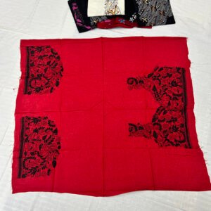 Kantha Stitch Work Handmade Red Blouse Piece