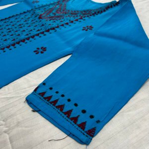 Kantha Work Hand Stitch Soft Blue Kurti for Women | K1