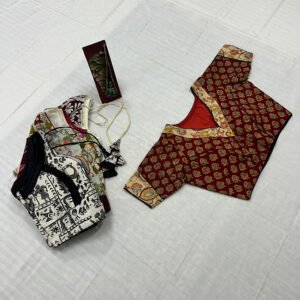 Kantha Stitch Work Handmade Red Blouse