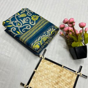 Premium Hand Stitch Dyed Tussar Silk Saree with Blouse Piece | Expensive Art Texture | S15