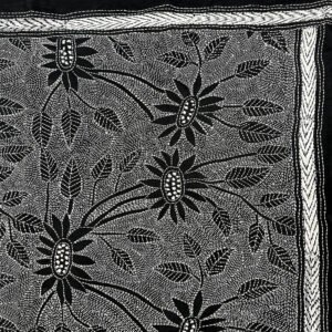 Handcrafted Kantha Work Stole | Mixed Silk | Classy Floral Design
