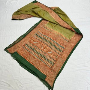Korean Pure Tussar Dye Saree | S17