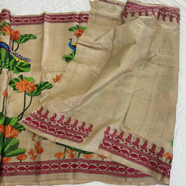 Premium 100% Vidarva Tussar with dye | S20 - Image 4