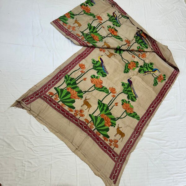 Premium 100% Vidarva Tussar with dye | S20 - Image 3