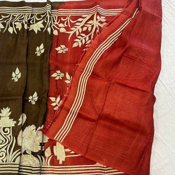Pure Tussar with Dye Saree | S22 - Image 3