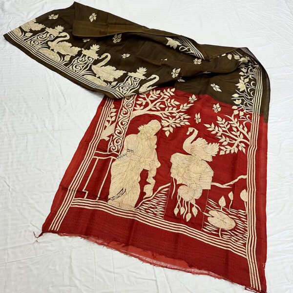 Pure Tussar with Dye Saree | S22 - Image 2