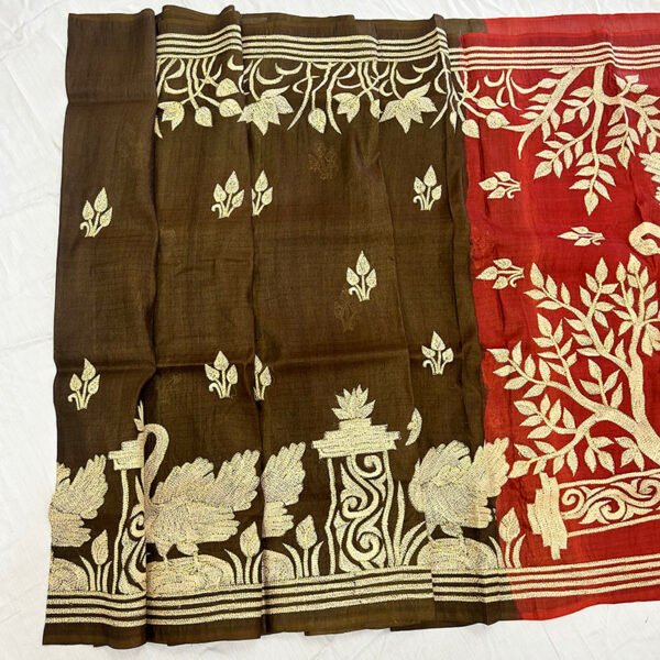 Pure Tussar with Dye Saree | S22 - Image 4