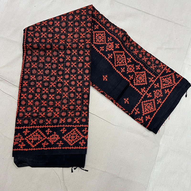 Khadi Cotton Saree - Elegant & Timeless | S34 4 Khadi Cotton Saree - Elegant & Timeless | S34 - Image 2