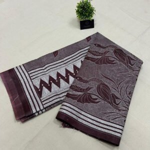 Tussar Dyed Reverse Kantha Stitch Saree |s56