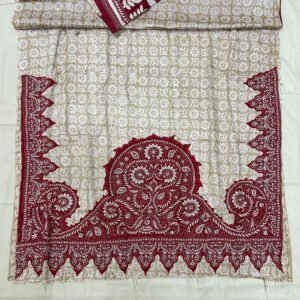 Bhagalpur Tussar and Semi Silk Kantha Stitch Saree | s52