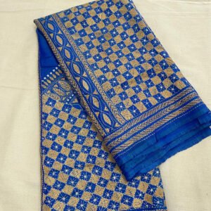 Bishnupuri Silk Kantha Stitch Saree – Diwali Special | s50