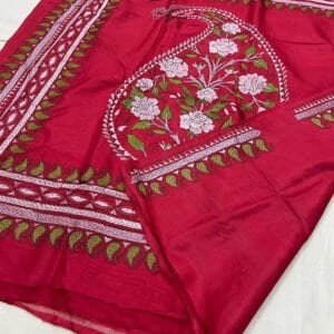 Bishnupuri Silk Kalamkari Saree | s47