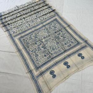 Desi Tussar Worli Work Kantha Stitch Saree | s38