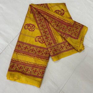 Elegant Gachi Tussar Kantha Stitch Saree | s44