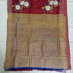 Bishnupuri Silk Kantha Stitch Saree |s60