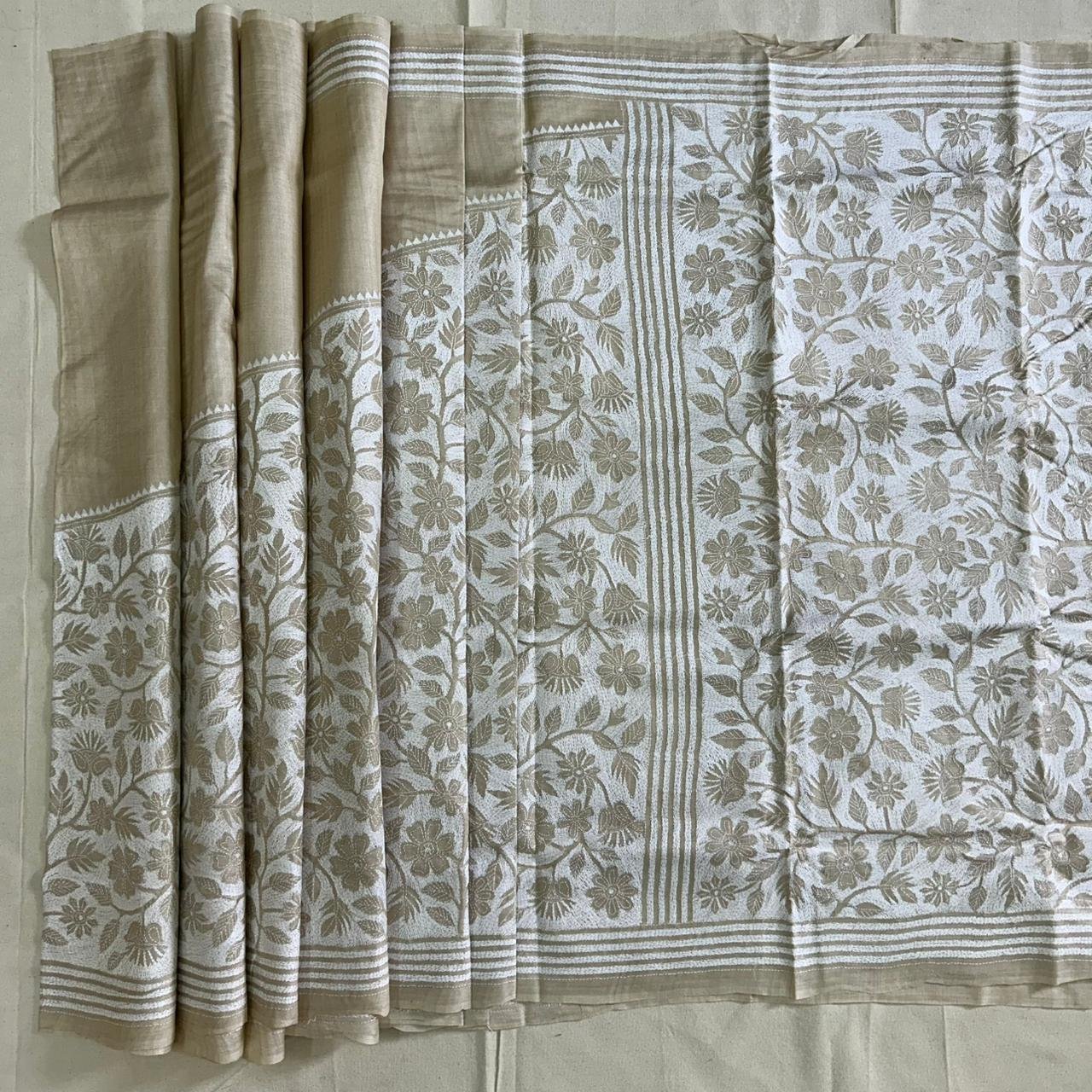 Gachi Tussar Reverse Kantha Saree |s62 6 Gachi Tussar Reverse Kantha Saree |s62 - Image 4