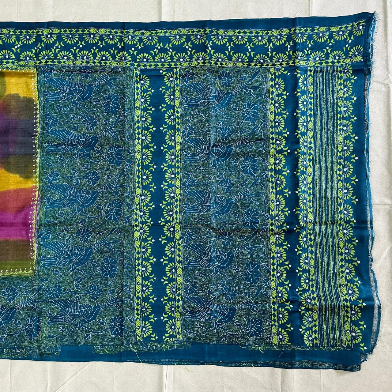 Gachi Dyed Reverse Kantha Stitch Saree |s64 6 Gachi Dyed Reverse Kantha Stitch Saree |s64 - Image 4