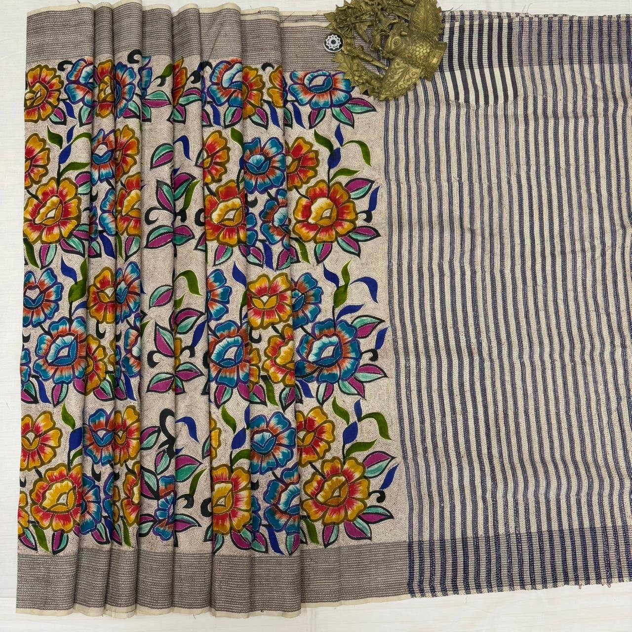 Elegant Bishnupuri Silk Saree | S74 5 Elegant Bishnupuri Silk Saree | S74 - Image 3