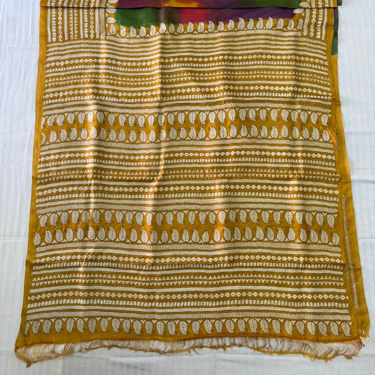 Tussar Dyed Saree - Elegant Design | S78 3 Tussar Dyed Saree - Elegant Design | S78