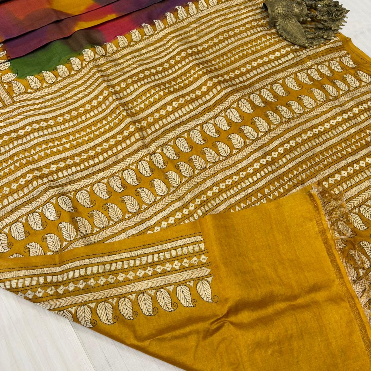 Tussar Dyed Saree - Elegant Design | S78 5 Tussar Dyed Saree - Elegant Design | S78 - Image 3