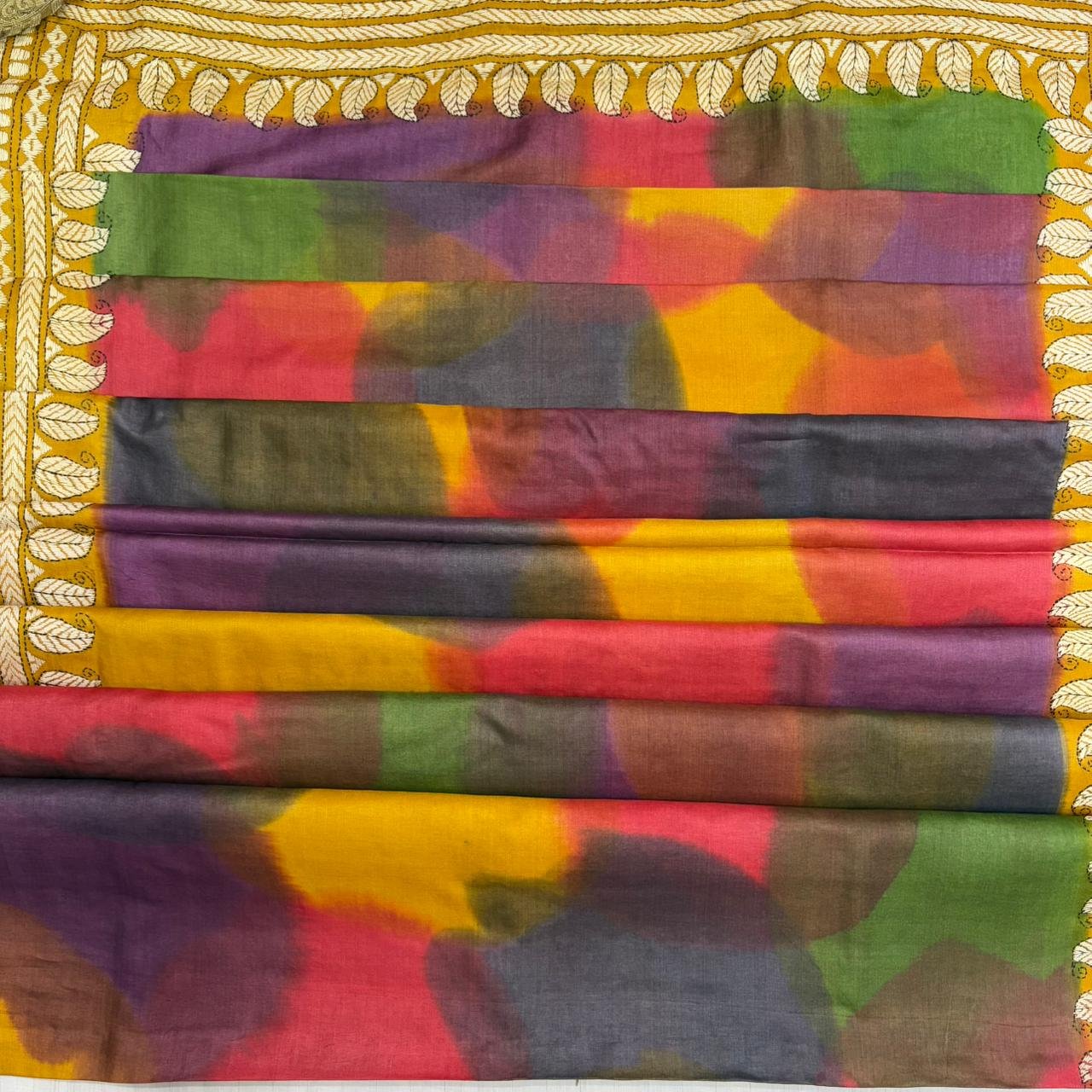 Tussar Dyed Saree - Elegant Design | S78 6 Tussar Dyed Saree - Elegant Design | S78 - Image 4