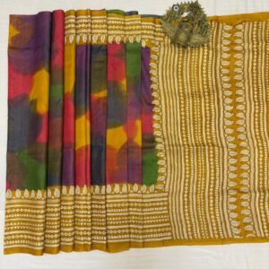 Tussar Dyed Saree – Elegant Design | S78