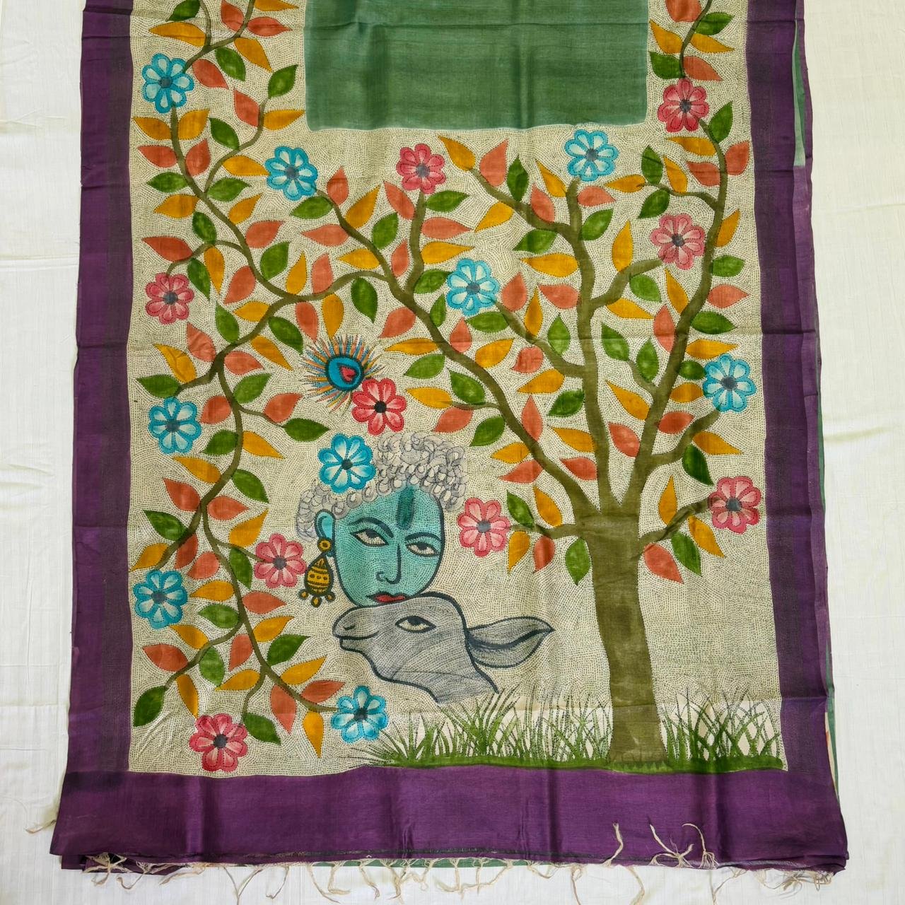 Tussar Dyed Saree - Premium Elegance | S82 1