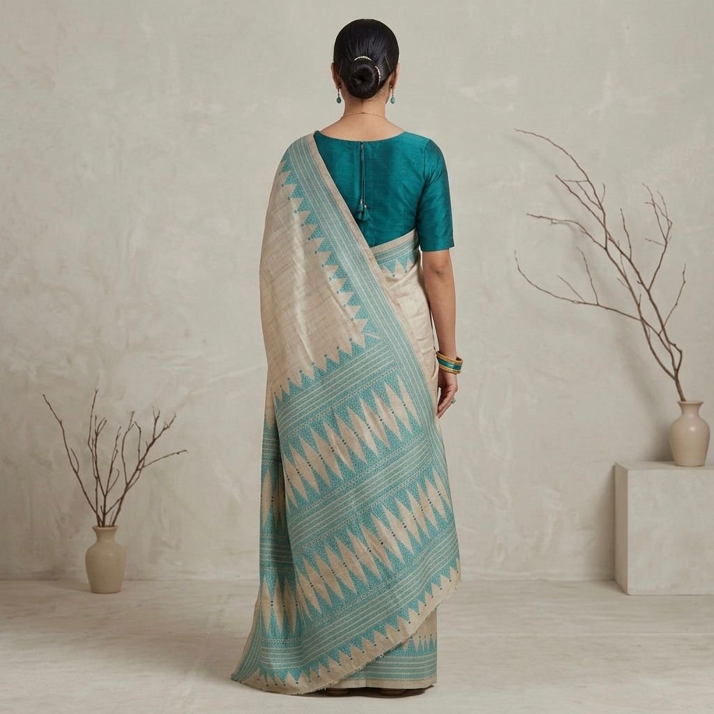 Elegant Tussar Silk Saree | s108 5 Elegant Tussar Silk Saree | s108 - Image 3