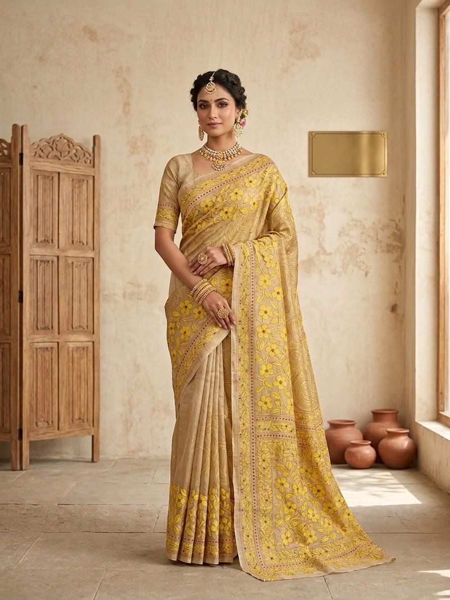 Elegant Tussar Saree | s110 2