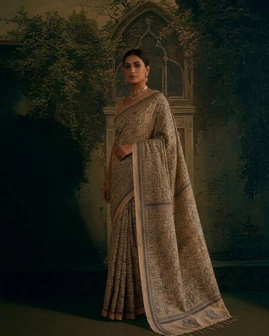 Tussar Silk Saree | S117 1